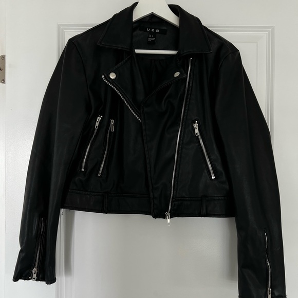 U2B NWOT black  leather women jacket - Picture 6 of 6